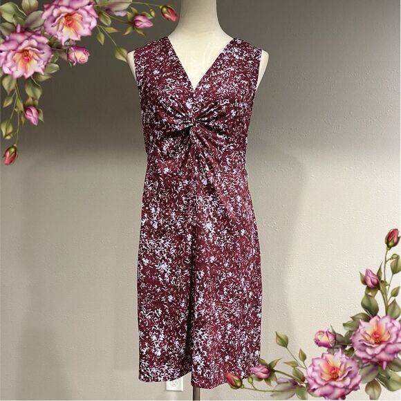Eddie Bauer Sleeveless floral Print v-neck Athletic Dress, Small - Picture 1 of 11